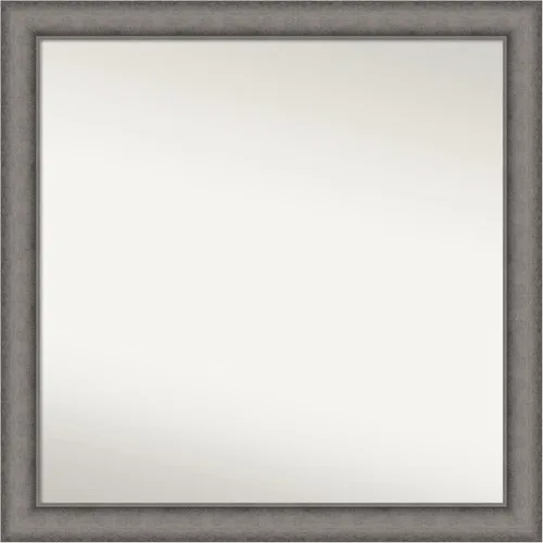 Miniatura 420 de Amanti Art Espejo de pared personalizado no biselado (24.5 x 24.5 pulgadas), marco gris marrón alta, varios tamaños personalizados, espejo de baño