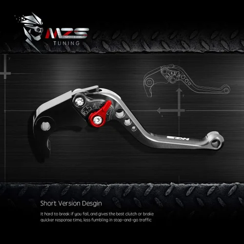 Miniatura 5 de MZS - Palancas de embrague/freno cortas ajustables para motocicleta, color negro, CNC, compatibles con Z900 17-24 / Z650 Z650RS EX650 ER6F 17-25