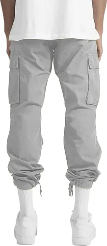 Miniatura 4 de HUNGSON Pantalones cargo casuales para hombre, pantalones de senderismo, pantalones atléticos, de algodón, holgados, rectos, para hombre