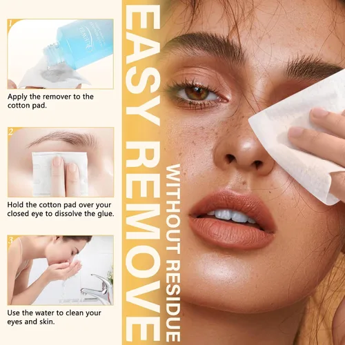 Miniatura 8 de QUEWEL Pegamento de pestañas en racimo para extensiones de pestañas DIY, 5 ml de pegamento para pestañas en racimo impermeable y de larga duración