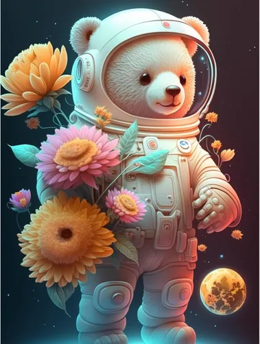 Miniatura 10 de Kits de pintura de diamantes 5D para adultos, globo, pintura con diamantes de río, lienzo redondo de diamantes de imitación para decoración de pared