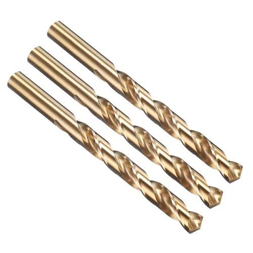Miniatura 100 de PATIKIL Broca Jobber de 0.039 in, vástago recto M35 cobalto 5% acero de alta velocidad 135° acabado dorado para metal duro de acero inoxidable - 2