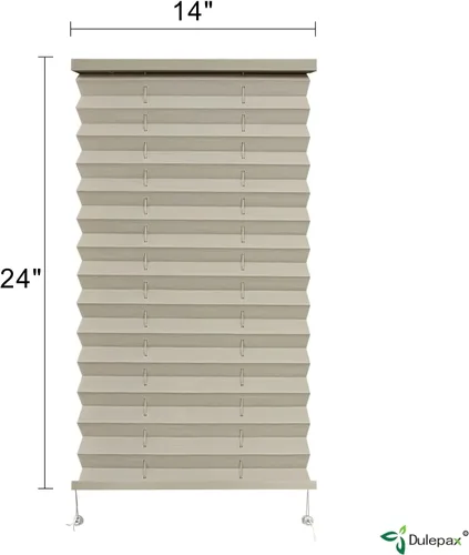 Miniatura 2 de Dulepax Persianas plisadas para caravana, 14 pulgadas de ancho x 24 pulgadas de largo, para caravana, remolques de viaje y ventanas de autocaravana