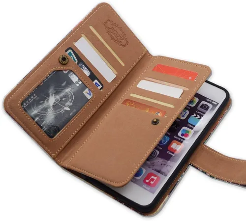 Miniatura 7 de Bcov Funda tipo cartera para iPhone 7 Plus/iPhone 8 Plus, Postal de la Torre Eiffel, funda multifuncional de piel con tapa y ranura para tarjeta