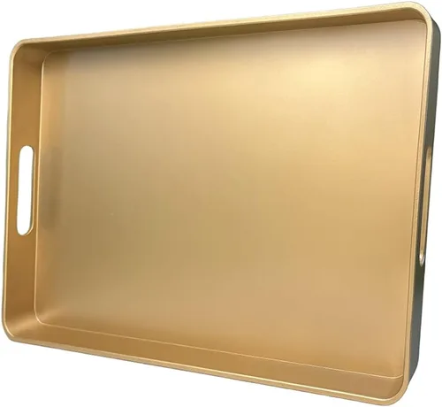 Miniatura 10 de Large Blue Coffee Table Tray, Decorative Serving Tray with Handles, Plastic Rectangular Tray for Ottoman, Bathroom, Living Room.16.7"*12"*1.6