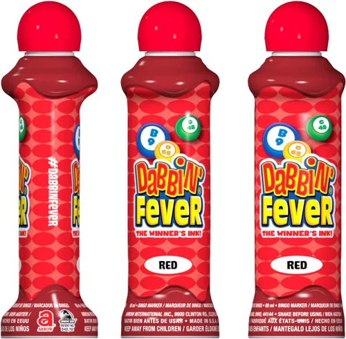 Miniatura 2 de Dabbin' Fever - Marcadores de bingo, una docena de 3 onzas de tinta (Rojo)