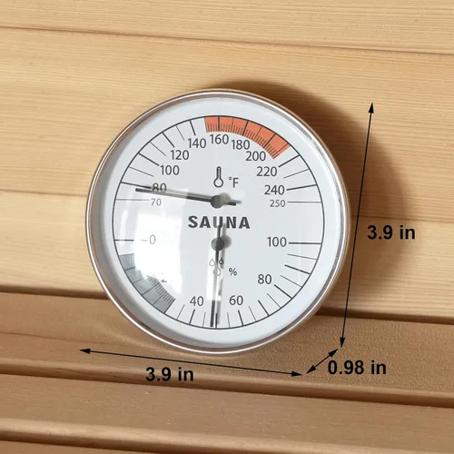 Miniatura 2 de Termómetro de sauna en Fahrenheit, termómetro higrómetro de sauna 2 en 1, medidor preciso de temperatura y humedad para saunas, accesorios de sauna