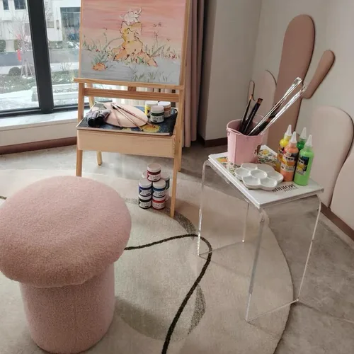 Miniatura 7 de Mesa auxiliar acrílica, mesa auxiliar de acrílico, mesa de centro transparente/mesita de noche para sala de estar, balcón, dormitorio, espacio