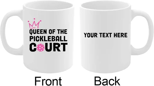Miniatura 2 de Panvola Queen of the Pickleball Court Pickleball Regalos para mujeres, esposa, mamá, abuela, tía, novia, taza de cerámica regalos para amantes