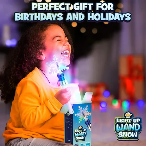 Miniatura 5 de IPIDIPI TOYS Varita de copo de nieve – Varita mágica giratoria iluminada para niños, hadas de princesa, rellenos de calcetines de Navidad, juguetes