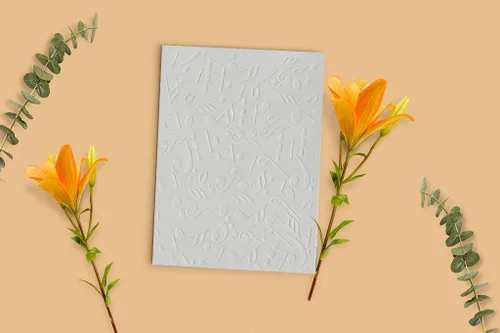 Miniatura 4 de Notas musicales Carpetas de grabado de plástico para hacer tarjetas, fondo, álbum de recortes, plantilla de plástico, álbum de fotos, papel