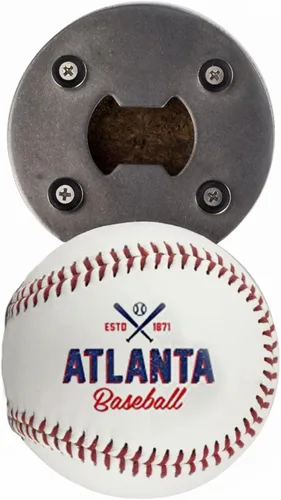 Miniatura 14 de Abrebotellas Chicago C, hecho de una pelota de béisbol real, el abrelatas de béisbol, captador de tapas, imán para nevera