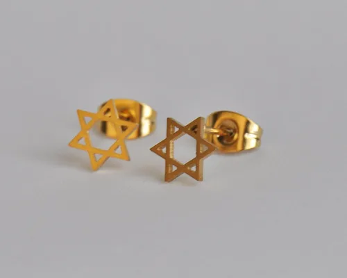 Miniatura 3 de Estrella David Collar colgante joyeríaacero inoxidable Tiny encanto
