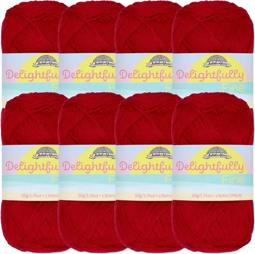 Miniatura 9 de JubileeYarn - Ovillo de hilo deliciosamente fino, 1.76 oz/madeja de rayón de bambú, color rosa polvo, 4 madejas