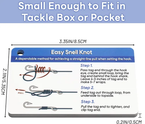 Miniatura 4 de Manual de nudos de pesca impermeables: 12 nudos fáciles Guía paso a paso y mini mosquetón Ideal para principiantes Pescar