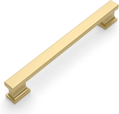Miniatura 13 de Amerdeco - Paquete de 6 perillas en negro mate para gabinete, un solo orificio de 1.46 pulgadas, manijas para armarios, tiradores rectangulares