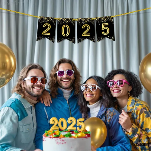 Miniatura 8 de Katchon, Cartel brillante de graduación 2025 – Grande de 10 pies, sin bricolaje Cartel de feliz graduación 2025, decoraciones de graduación clase