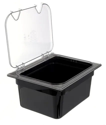 Miniatura 10 de Carlisle FoodService Products StorPlus Contenedor de almacenamiento de alimentos, bandeja de alimentos de tamaño medio para servir y almacenar Negro