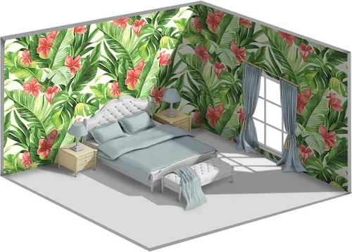 Miniatura 43 de Papel tapiz floral de peonía negra para dormitorio, flores botánicas moradas, hojas murales para sala de estar, fondo de TV, mural grande