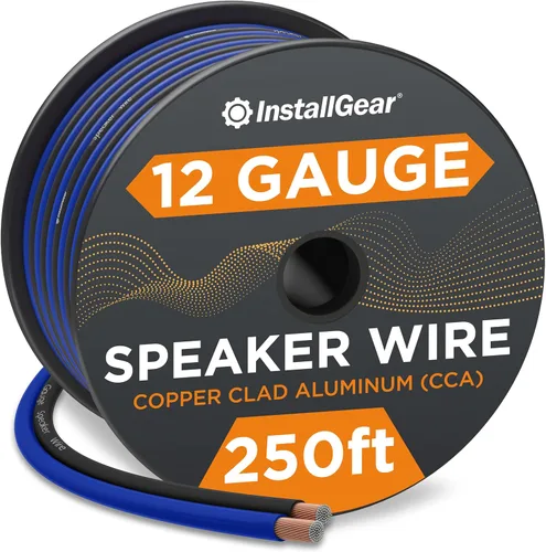 Miniatura 5 de InstallGear Cable de altavoz de calibre 12 (100 pies - azul/negro) - Cable de altavoz para automóvil y hogar para estéreos, teatro, radio, uso al