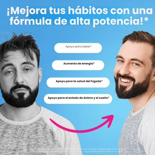 Miniatura 2 de Suplemento AntiAnsias de NoMoreDrinks Desintoxicación del Hígado y Combate de Ansias Apoyo Energético Bebida de Reemplazo de Alcohol