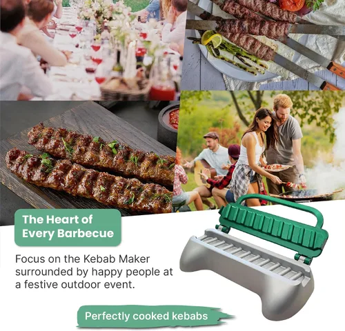 Miniatura 5 de Premium Trustella Fabricante de Kebab de Aluminio Crea Brochettes Impecables y Profesionales Resistente, Antiadherente, Recubrimiento de Teflón