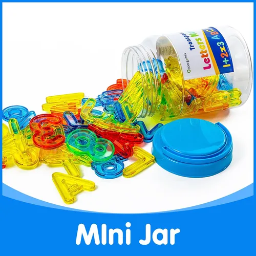 Miniatura 4 de 66 Piezas de Letras y Números Translúcidos – Juguetes de Mesa de Luz, Manipulativos y Accesorios para Aprendizaje Mejorado y Diversión