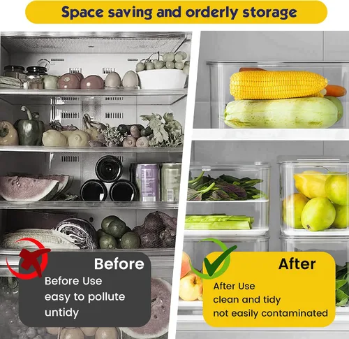 Miniatura 8 de BIEAMA Paquete de 6 bandejas de alimentos NSF con tapas, tamaño 1/4 de 4 pulgadas de profundidad, recipientes comerciales de almacenamiento