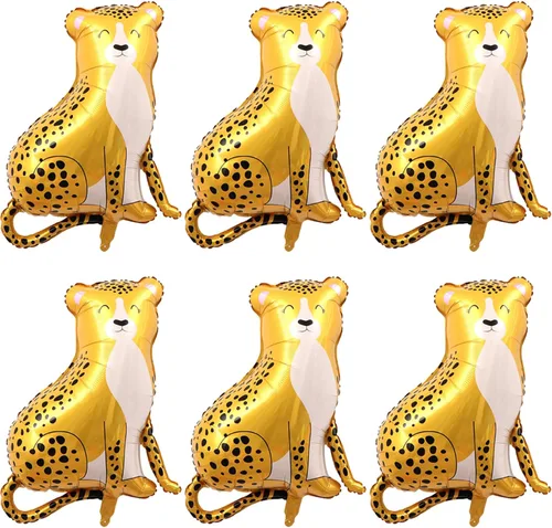 Miniatura 7 de Globos de abeja, 6 piezas de globos de aluminio con forma de helio para fiesta de animales de dibujos animados para selva safari temática telón
