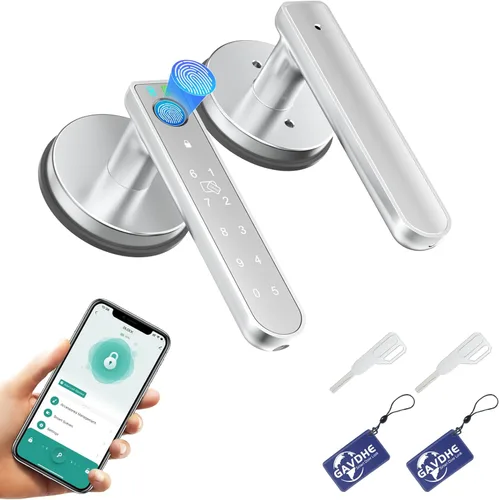 Miniatura 8 de Cerradura de Puerta con Huella Dactilar Perilla de Puerta Inteligente con Huella Dactilar con Entrada sin Llave Cerradura de Puerta Biométrica