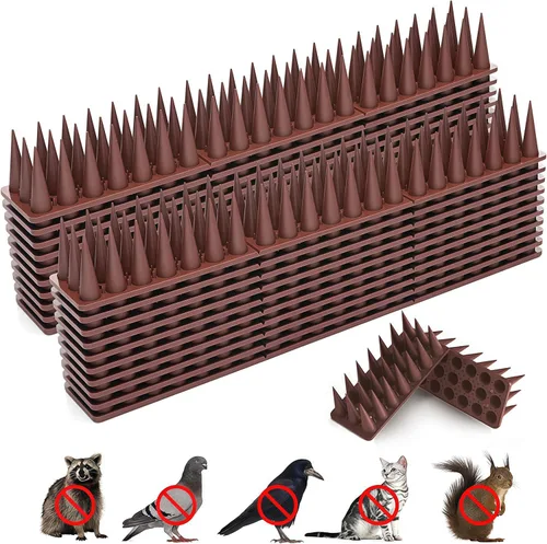 BORHOOD Púas para pájaros, paquete de 20 unidades disuasorias para pájaros pequeños, mapache, gatos, defensor para exteriores para mantener alejada