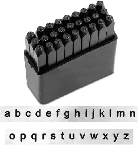 Miniatura 10 de Juego básico de sellos de metal Bridgette de ImpressArt, letras minúsculas y mayúsculas