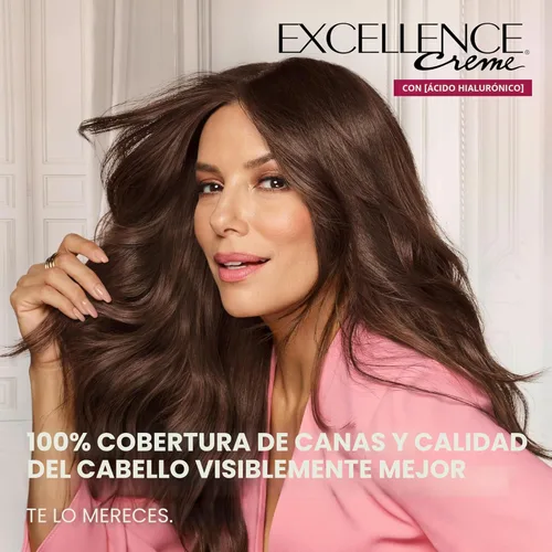 Miniatura 2 de L'Oreal Paris Excellence Crème - Tinte permanente para el cabello, color de cabello de triple cuidado, complejo Pro-Keratina para una cobertura