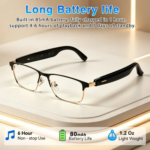 Miniatura 6 de Ai Translation - Gafas inteligentes con Chat GPT y Deepspeek Bluetooth para hombres y mujeres con más de 164 idiomas y acentos, gafas de traducción