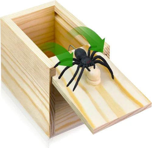 Miniatura 6 de PARNIXS Caja de broma de araña grande mejorada de goma, versión máxima práctica, puede contener un anillo de tarjeta de crédito, cadena de perfume