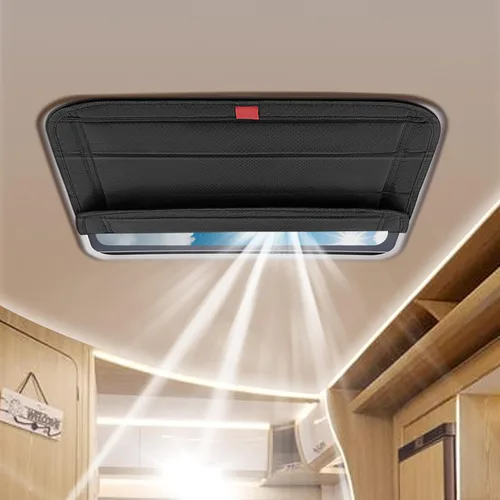 Magnetic RV Vent Cover - 16.25 x 16.25 Inch Foldable Magnet RV Blackout Window Shade Sun Cover with UV Protection and Waterproofing, Comes with
