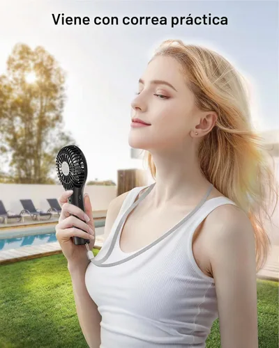Miniatura 6 de TriPole Mini ventilador de mano portátil con 3 velocidades, batería de viento fuerte, ventilador de mano para viajes de viaje, conciertos al aire