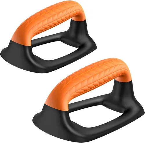 SELEWARE Barras de realce para empujar, barras de pie, mango de goma suave que proporciona un agarre cómodo, apto para calistenia, fitness, B: negro