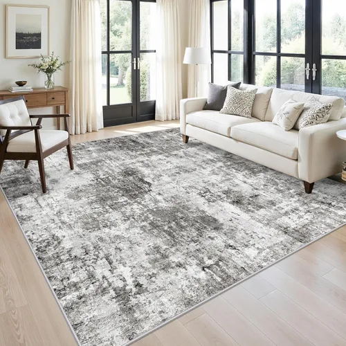Miniatura 30 de Alfombra antideslizante lavable de 2 x 3 pies - Alfombra suave de pelo bajo para cocina, entrada y dormitorio - Tapete moderno para puerta