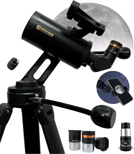Miniatura 11 de Telescopio SpectrumOI para niños y adultos, regalo de astronomía, refractor de apertura de 2.362 in con bolsa de transporte y soporte para teléfono