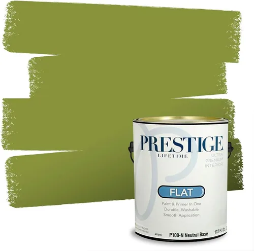 Miniatura 121 de PRESTIGE Pinturas Pintura interior e imprimación en uno, 1 galón, cáscara de huevo, aventura