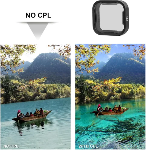 Miniatura 6 de SOONSUN Paquete de 4 filtros de lente CPL ND8 ND16 ND32 para GoPro Hero 5 6 7 negro, densidad neutra y polarización circular, kit de filtro de lente