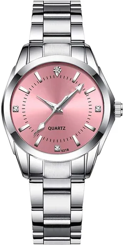 Miniatura 4 de Pareja relojes hombres y mujeres oro plata acero inoxidable reloj moda él y ella relojes conjunto