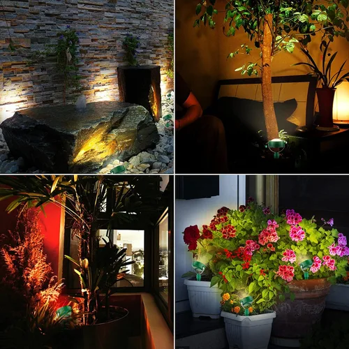 Miniatura 3 de BIGMONAT Luz de paisaje inalámbrica recargable, foco para macetas con cambio de color para interior y exterior, iluminación de jardín RGB