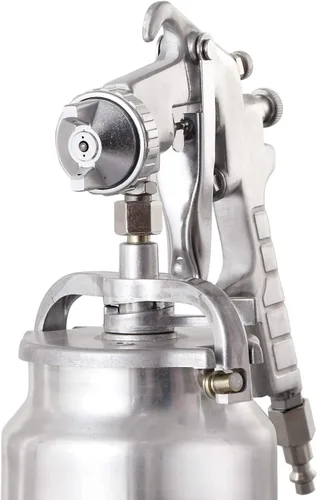 Miniatura 4 de Pistola pulverizadora profesional de alimentación por sifón, boquilla de 0.071 in para rociar pinturas a base de aceite o látex, con kits