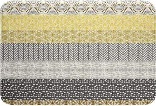 Miniatura 9 de Tapetes de baño bohemios a rayas para baño, 16 x 24 pulgadas, alfombras de baño bohemias para niños y niñas, decoración folclórica floral exótica