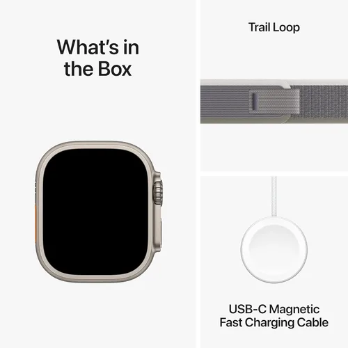 Miniatura 6 de Apple Watch Ultra 2 [GPS + Celular 49mm] Reloj inteligente con caja de titanio resistente y correa loop de senderismo verde/gris S/M. Rastreador