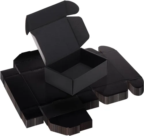 Miniatura 18 de Rempry Cajas de envío negras de 9 x 6 x 4 pulgadas, paquete de 20 cajas de cartón para pequeñas empresas, cajas de regalo para embalaje de envío