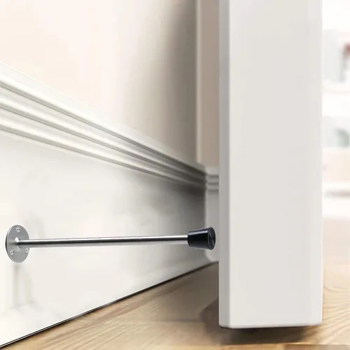 Miniatura 3 de Tope de puerta extra largo para montaje en pared con punta de goma de 9.843 in/10 de longitud total, paquete de 2