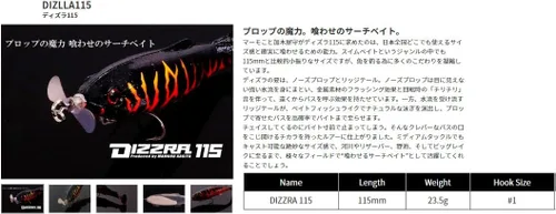 Miniatura 2 de ジャッカル ディズラ115 JACKALL DIZZRA